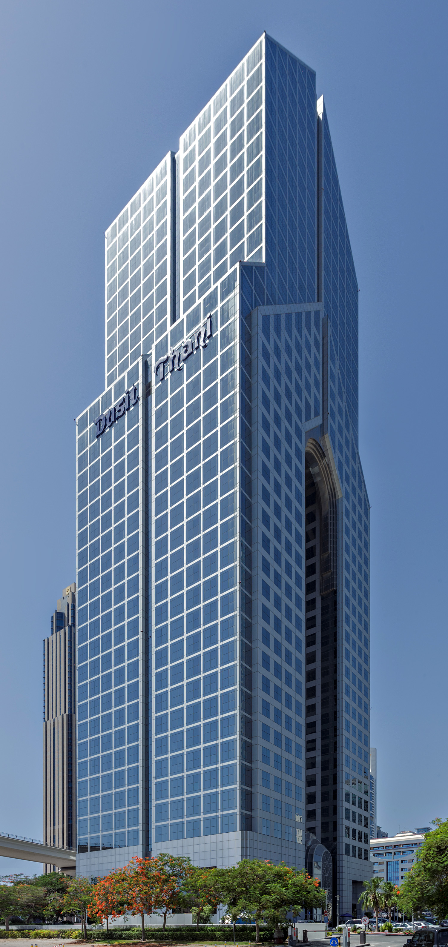 Dusit Thani Hotel, Dubai - View from the southeast. © Mathias Beinling